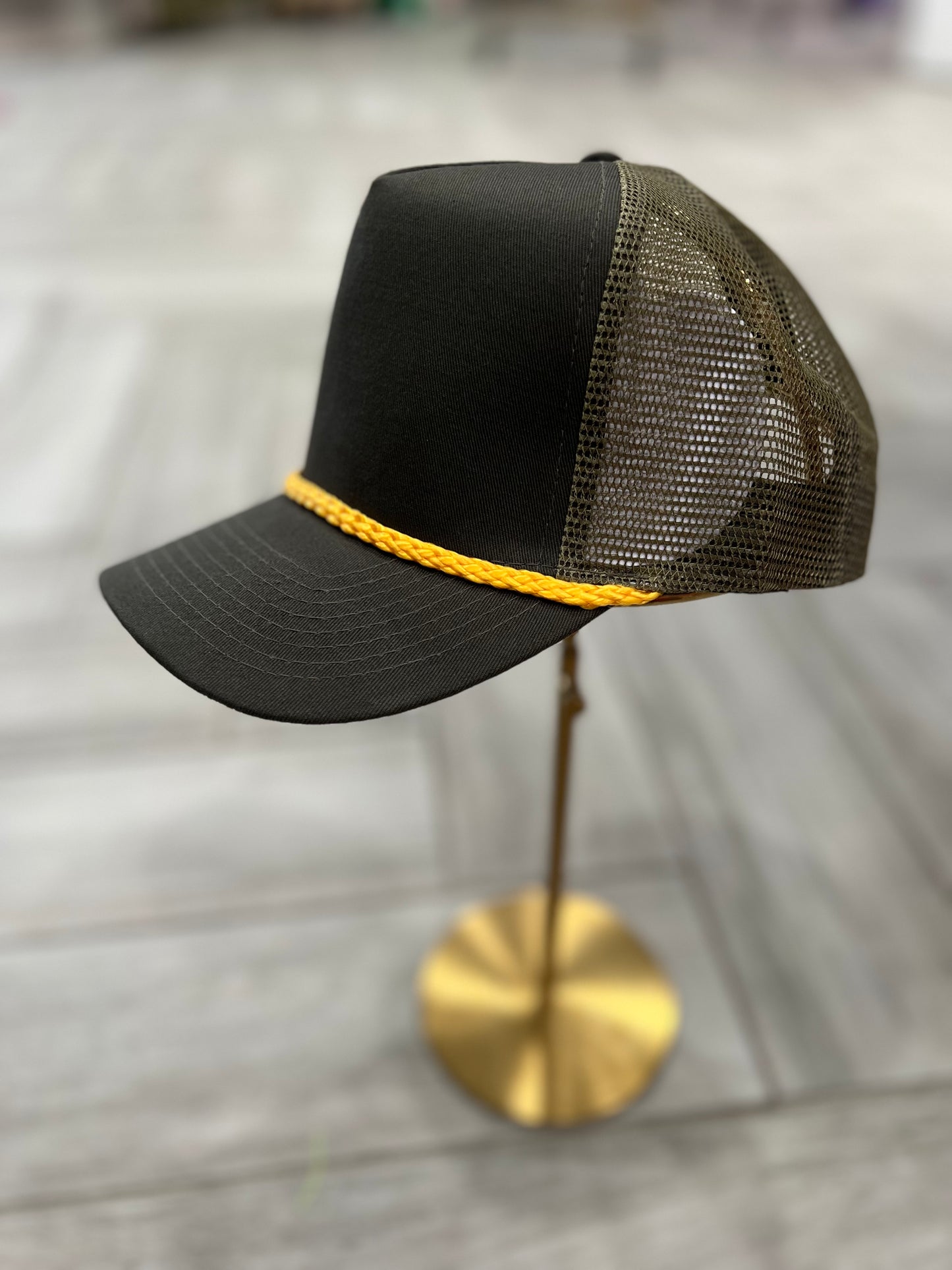 Dark Green w/ Gold Rope Hat