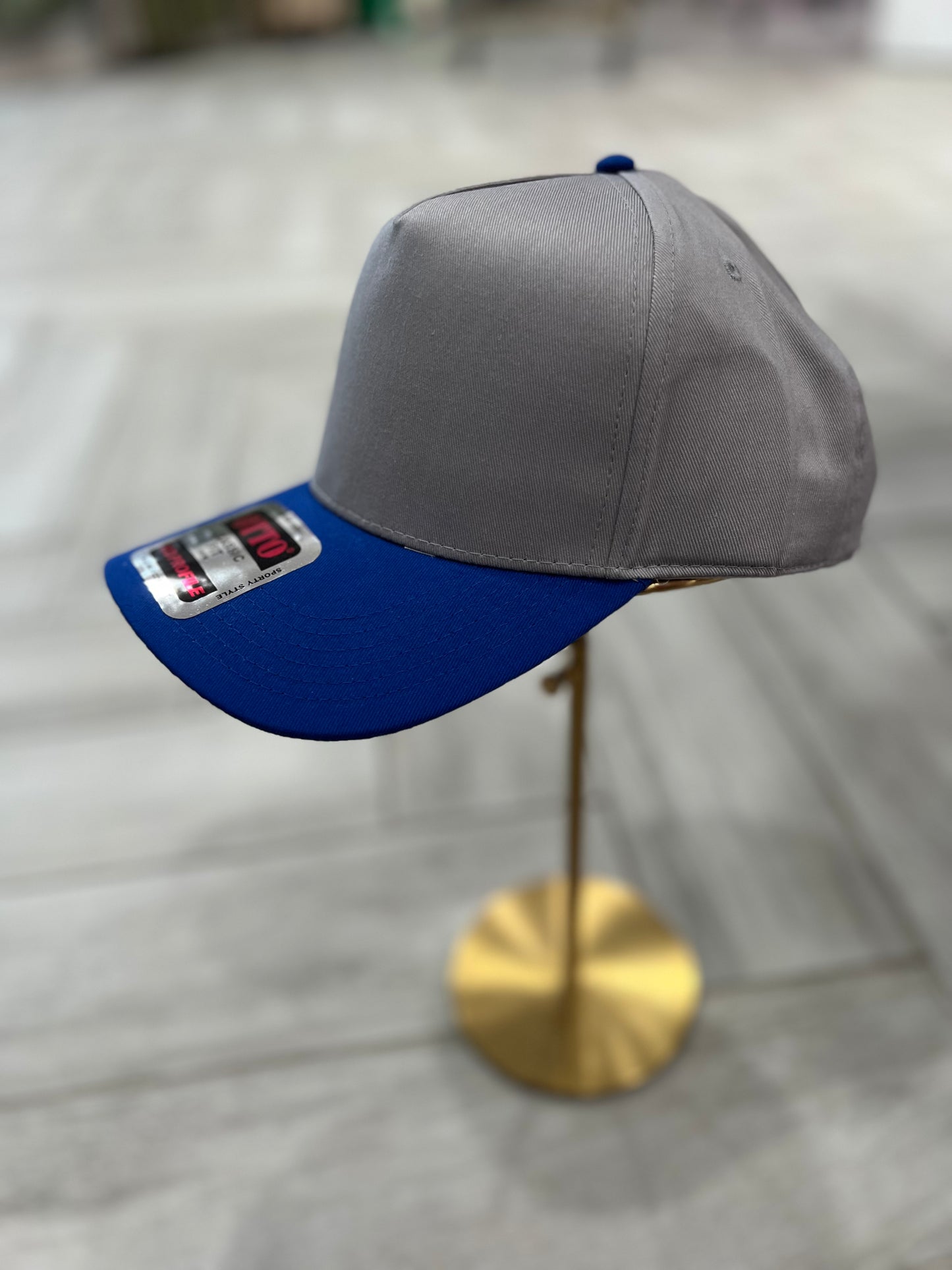 Grey & Royal Blue Otto Hat