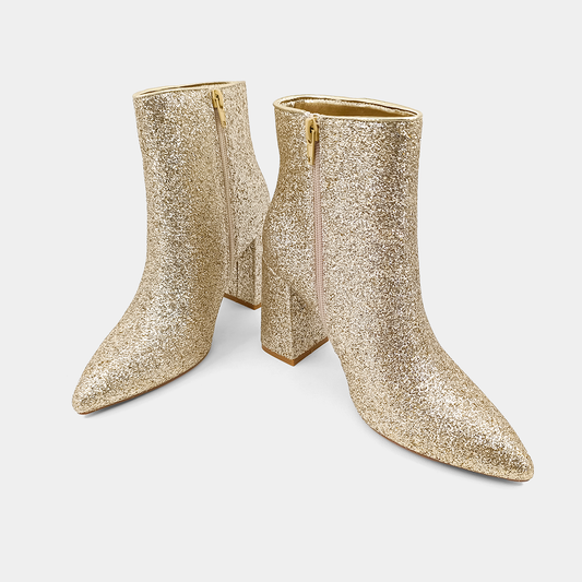 Gold Glittery Veronica Boots