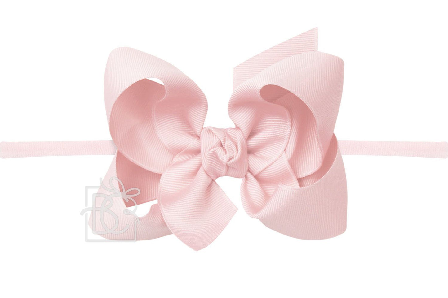 LARGE PANTYHOSE HEADBAND WITH SIGNATURE GROSGRAIN BOW (4.5")