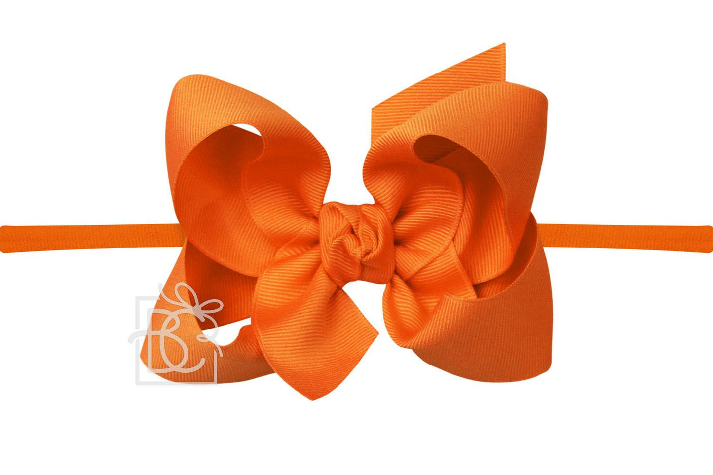 LARGE PANTYHOSE HEADBAND WITH SIGNATURE GROSGRAIN BOW (4.5")