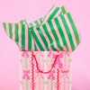 Green & Pink Stripe Tissue Paper