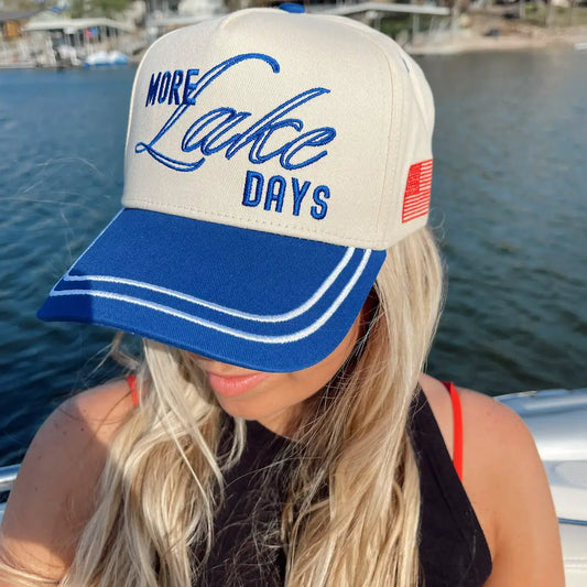 More Lake Days - Royal Blue Vintage Trucker Hat