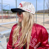 Baseball - Red On Black Stripe Vintage Hat