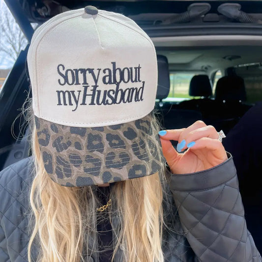 Sorry About My Husband Vintage Trucker Hat