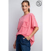 PLUS SIZE MINERAL WASHED TEE