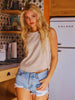 Tie Solid Linen Tank