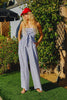 Seaside Stripe Smocked Jumpsuit