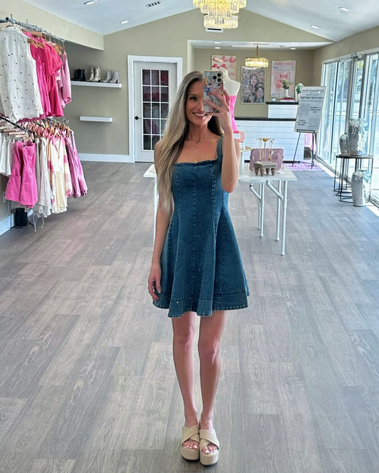 NB Flare Denim Dress