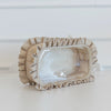 Hollis Large Ruffled Clear Pouch