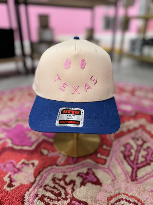 Cream & Blue Texas Hat