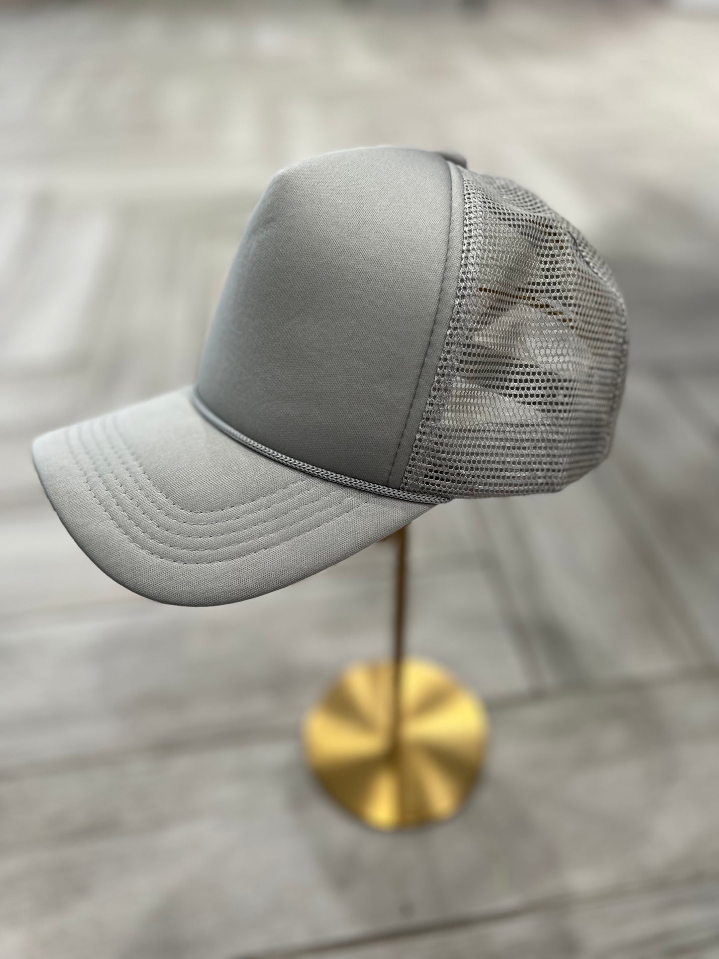 Grey Trucker Hat