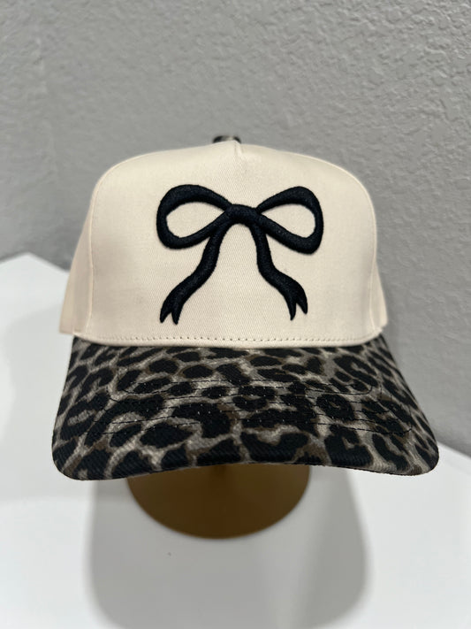 Leopard Bow Hat