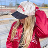 Baseball - Red On Black Stripe Vintage Hat