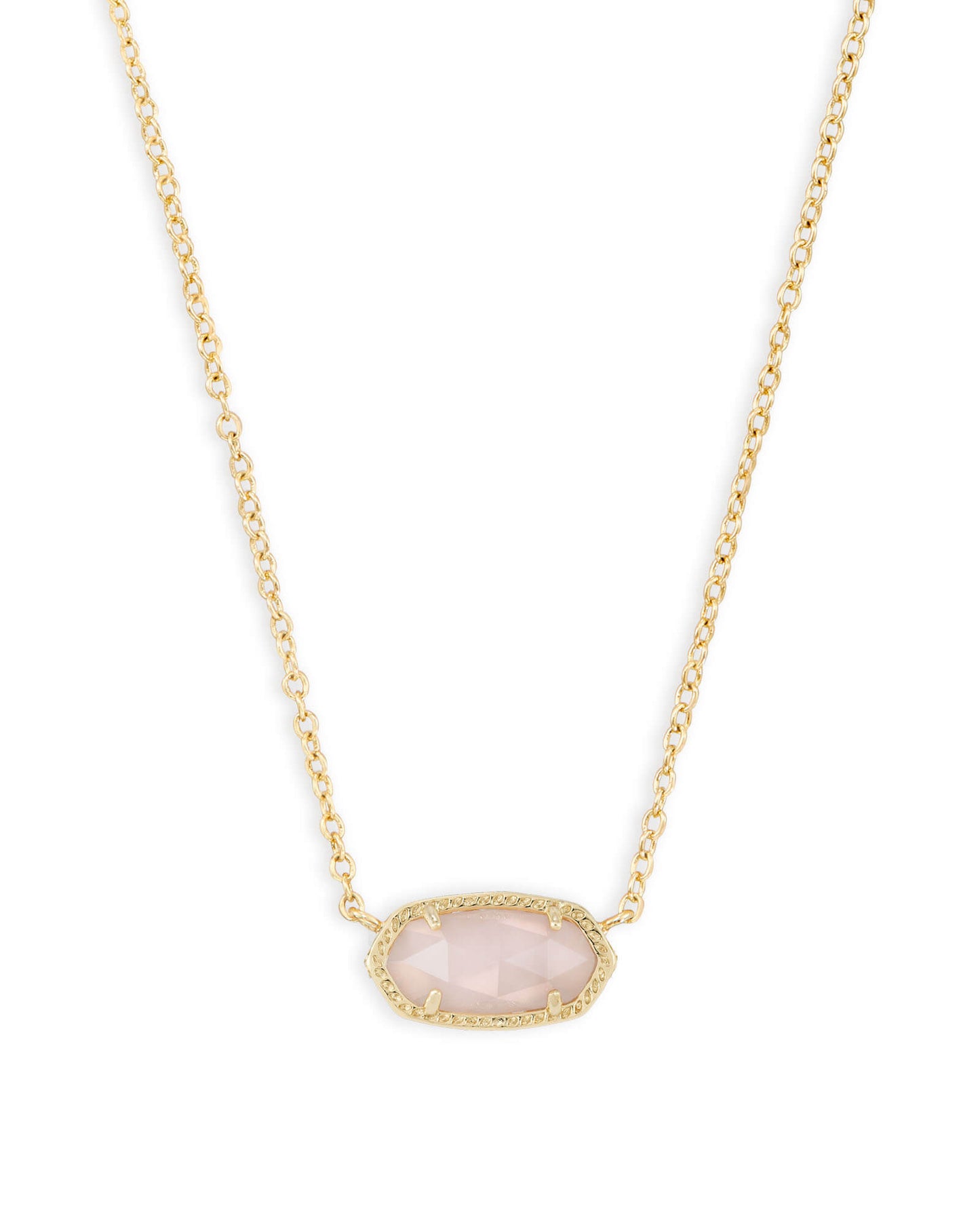 Elisa Gold Rose Quartz Necklace