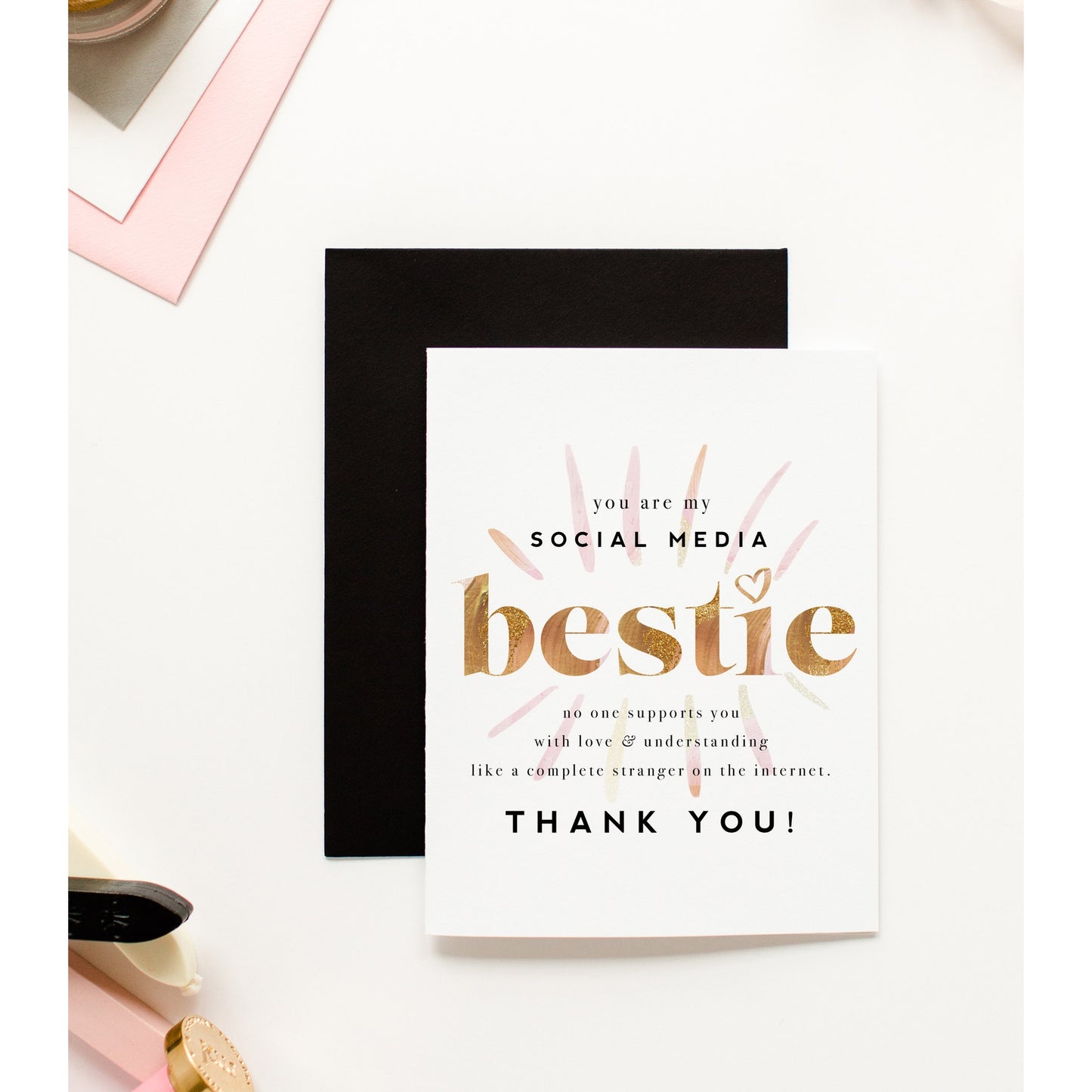 Social Media Bestie - Funny Small Business Card - Support