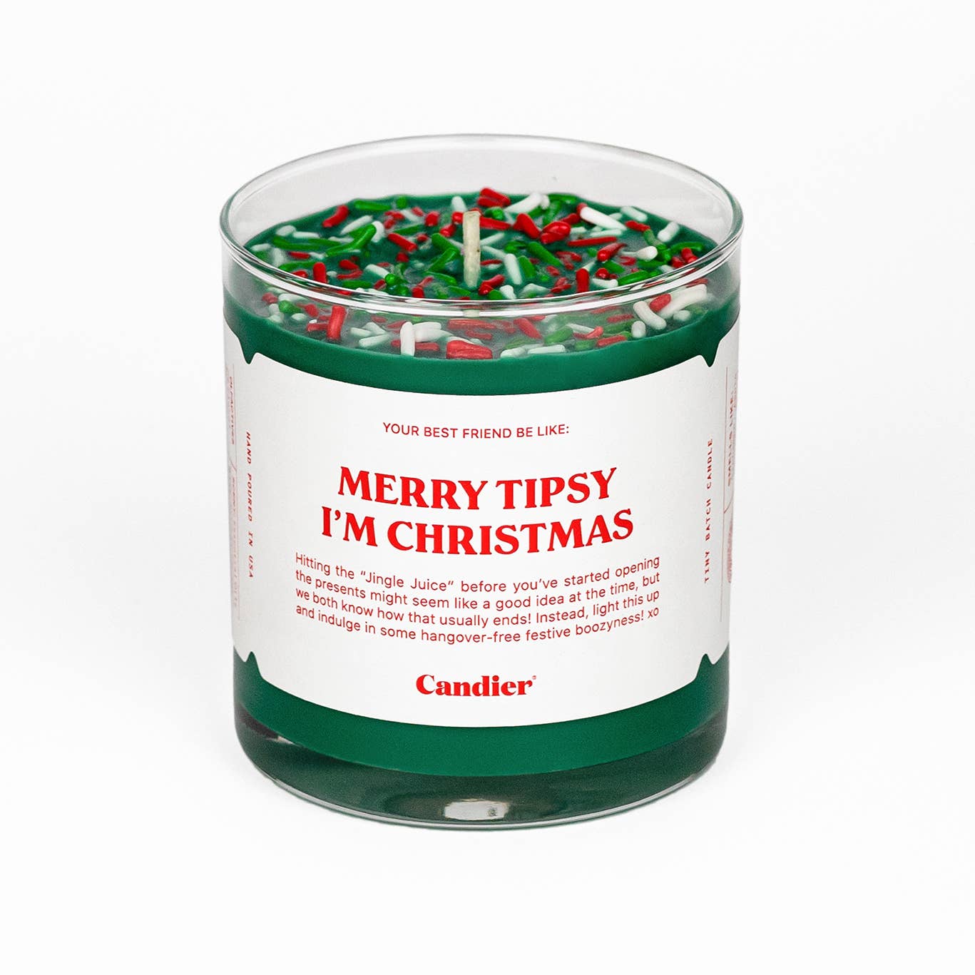Merry Tipsy Im Christmas Candle
