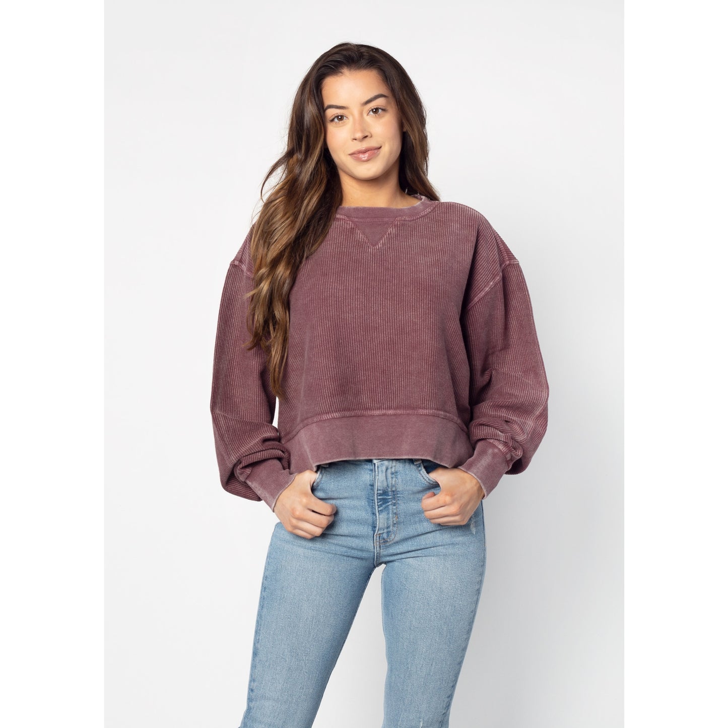 CROPPED CORDED PULLOVER