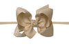 LARGE PANTYHOSE HEADBAND WITH SIGNATURE GROSGRAIN BOW (4.5")