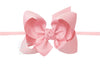 LARGE PANTYHOSE HEADBAND WITH SIGNATURE GROSGRAIN BOW (4.5")