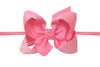 LARGE PANTYHOSE HEADBAND WITH SIGNATURE GROSGRAIN BOW (4.5")