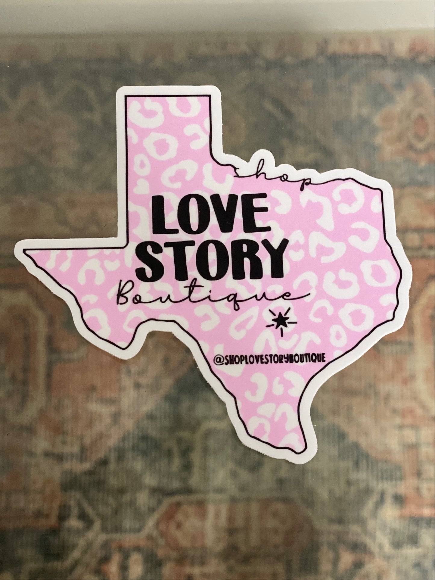 Love Story Texas Sticker