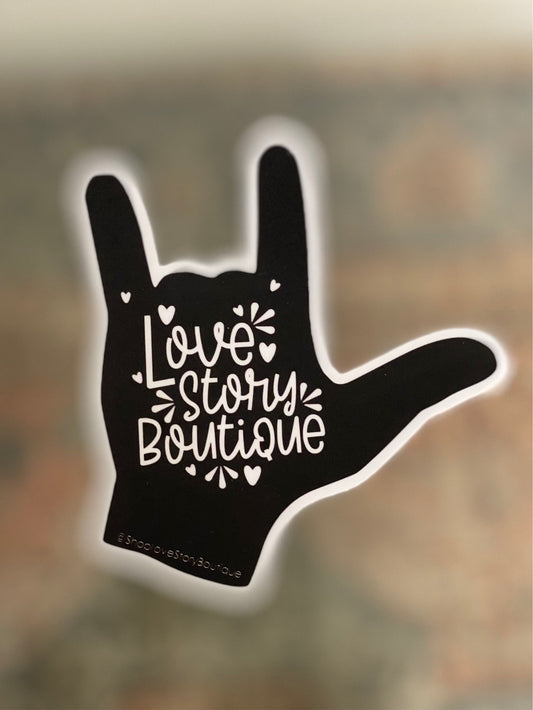 Love Story Hand Sticker